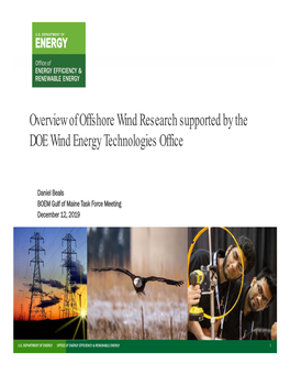 Overview of Offshore Wind Research Supported by the DOE Wind Energy Technologies Office
