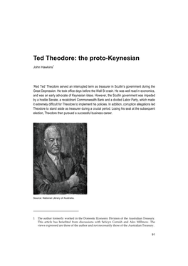 Ted Theodore: the Proto-Keynesian