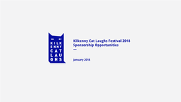 Kilkenny Cat Laughs Festival 2018 Sponsorship Opportunities —