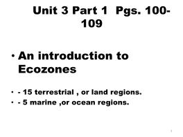 Ecozones of Canada