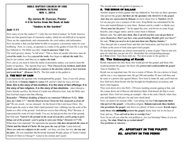 Bible Baptist Church of Erie Sermon Outline