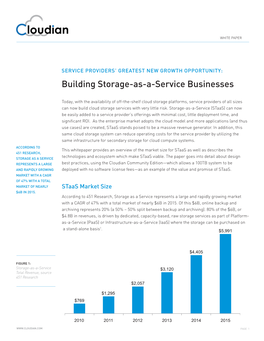 Building Storage-As-A-Service Businesses
