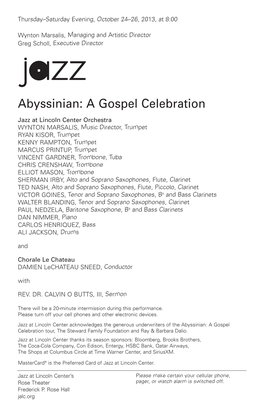 Abyssinian: a Gospel Celebration