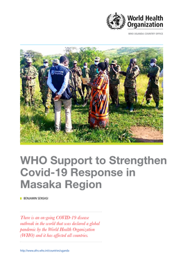 WHO Support to Strengthen Covid-19 Response in Masaka Region