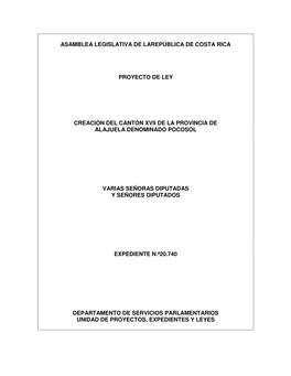 Asamblea Legislativa De Larepública De Costa Rica