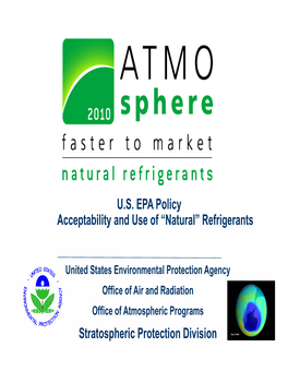 “Natural” Refrigerants Stratospheric Protection