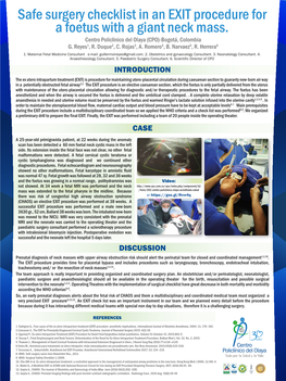 Safe Surgery Checklist in an EXIT Procedure for a Foetus with a Giant Neck Mass