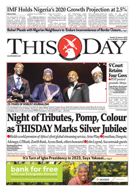 Night of Tributes, Pomp, Colour As THISDAY Marks Silver Jubilee