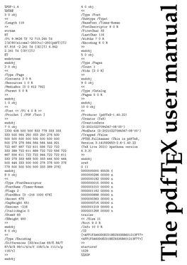 Pdftex Users Manual