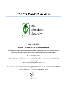 The Iris Murdoch Review