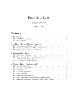 Provability Logic