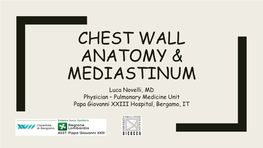 Chest Wall Anatomy