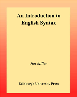 An Introduction to English Syntax