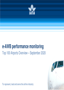 E-AWB Performance Monitoring Top 100 Airports Overview – September 2020