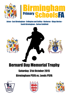 Bernard Day Memorial Trophy Saturday 31St October 2015 Birmingham PSFA Vs