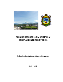 Plan De Desarrollo Municipal Y Ordenamiento Territorial