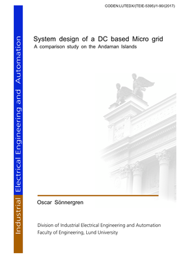 Industrial Electrical Engineering and Automation System Design of a DC