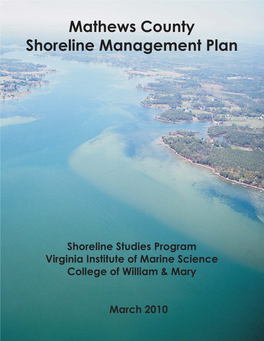 Mathews County Shoreline Management Plan