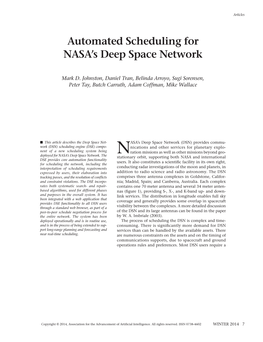 Automated Scheduling for NASA's Deep Space Network