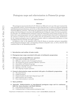 Arxiv:1803.00726V4 [Nlin.SI] 4 Mar 2021