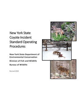 New York State Coyote Incident Standard Operating Procedures