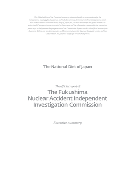 The Fukushima Nuclear Accident Independent Investigation Commission