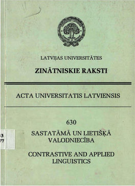 Zinātniskie Raksti