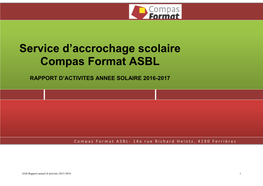 Service D'accrochage Scolaire Compas Format ASBL