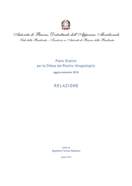 Autorità Di Bacino Distrettuale Dell’Appenino Meridionale Sede Della Basilicata - Territorio Ex Autorità Di Bacino Della Basilicata