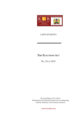 Elections Act No.24 of 2011