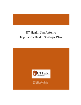 UT Health San Antonio Population Health Strategic Plan