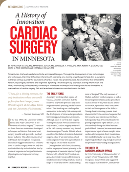 A History of Innovation: Cardiac Surgery in Minnesota