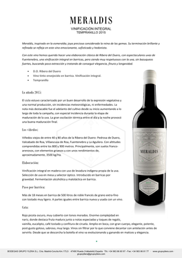 La Añada 2015: Los Viñedos: Elaboración: Paso Por Barrica: Cata