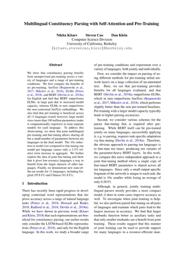 Multilingual Constituency Parsing with Self-Attention and Pre-Training