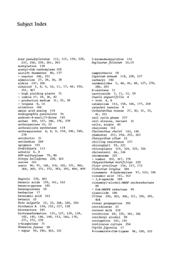 Subject Index