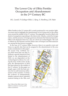 The Lower City of Olbia Pontike Occupation and Abandonment in the 2Nd Century BC