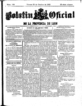 Núm. 129 Viernes 25 De Octubre De 1912 25 Cénts. Número