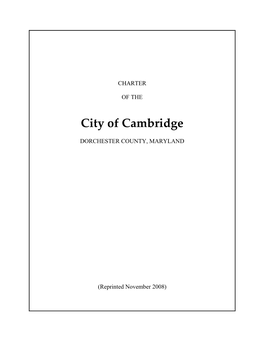 Charter of the City of Cambridge 19 - Iii