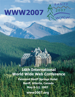 WWW2007 Program Guide