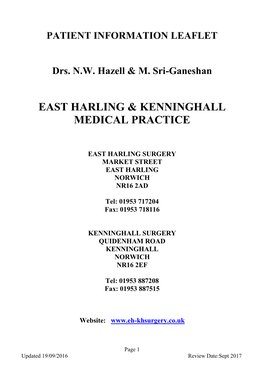 East Harling & Kenninghall Medical Practice