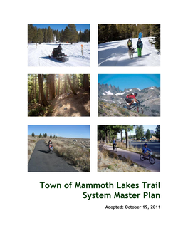 Town of Mammoth Lakes Trail System Master Plan
