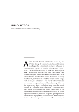 INTRODUCTION Embedded Aesthetics and Situated History