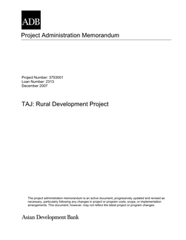 Rural Development Project