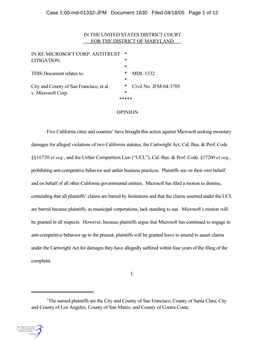 1The Named Plaintiffs Are the City and County of San Francisco, County of Santa Clara, City and County of Los Angeles, County of San Mateo, and County of Contra Costa