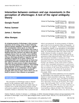 Interaction Between Contours and Eye Movements in the Perception of Afterimages