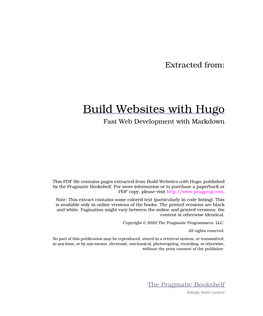 Build Websites with Hugo Fast Web Development with Markdown