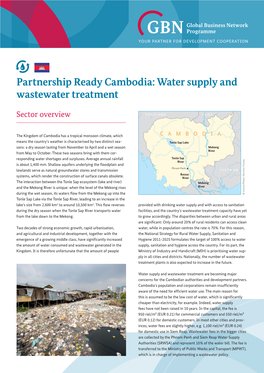 Partnership Ready Cambodia: Water Supply and Wastewater Treatment