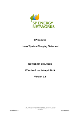 SPM LC14 Charging Statement – April 2019 (Incl: Solr Adjustment