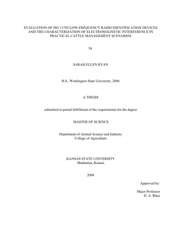 Evaluation of Iso 11785 Low-Frequency Radio Identification Devices and the Characterization of Electromagnetic Interference in Practical Cattle Management Scenarios