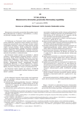 19/2008 Vyhláška Ministerstva Životného Prostredia Slovenskej